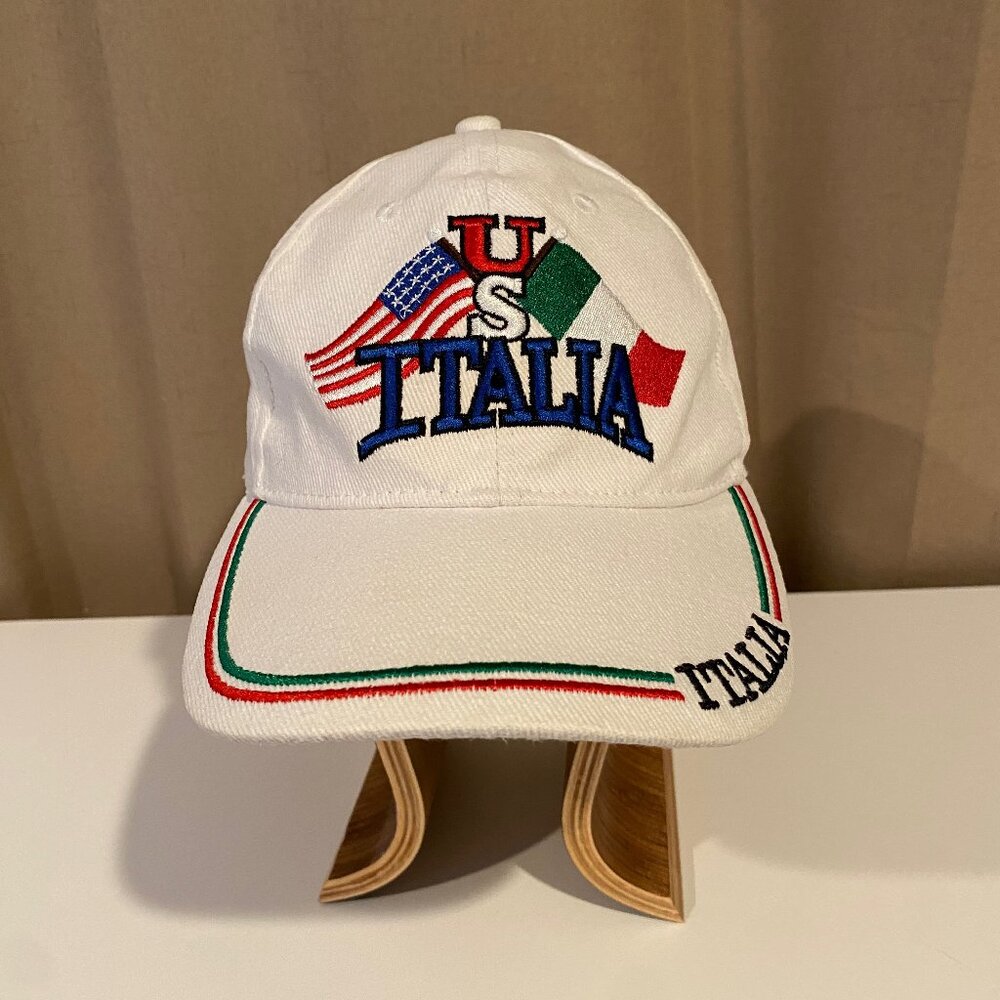 USA Italia White Baseball Cap One Size Adjustable